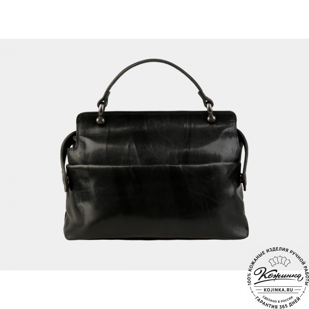 Женская кожаная сумка "Орнелла" (чёрная)